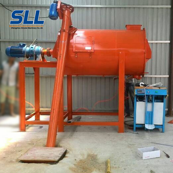 horizontal dry powder mixer